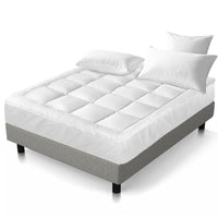 Double Mattress Topper Bamboo Fibre Pillowtop Protector