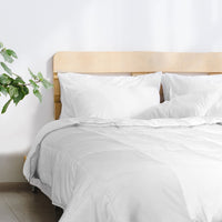 Bamboo Blend Quilt 250GSM Luxury Duvet 100% Cotton Cover - Single - White