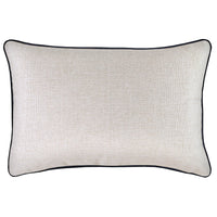 Cushion Cover With Black Piping Natural 35cm x 50cm