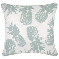 Cushion Cover With Piping Pineapples Seafoam 45cm x 45cm