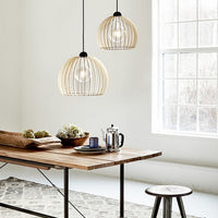 Chino 25 Pendant Brown Wood E27