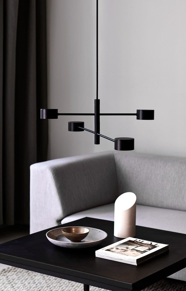 Clyde Pendant Black Metal - PC 4x5W 3-Step 350Lm 2.7K Tilt 320deg