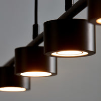 Clyde Pendant Black Metal - PC 4x5W 3-Step 350Lm 2.7K