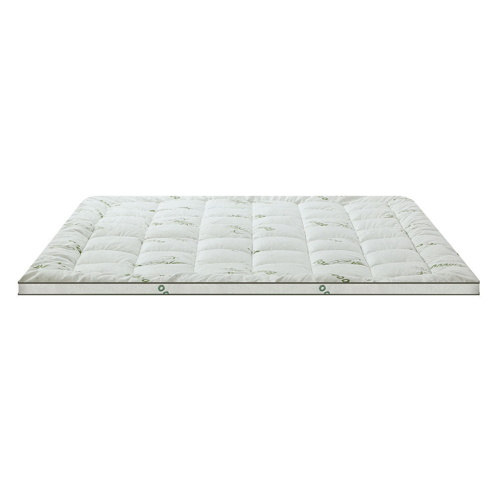 Pillowtop Topper Mattress Toppers Bamboo Fabric Fibre Bed Pad Protector