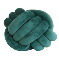 Cushion Velvet Knot Emerald 30cm x 30cm