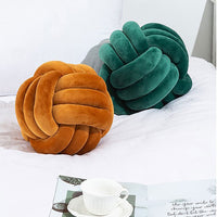 Cushion Velvet Knot Emerald 30cm x 30cm