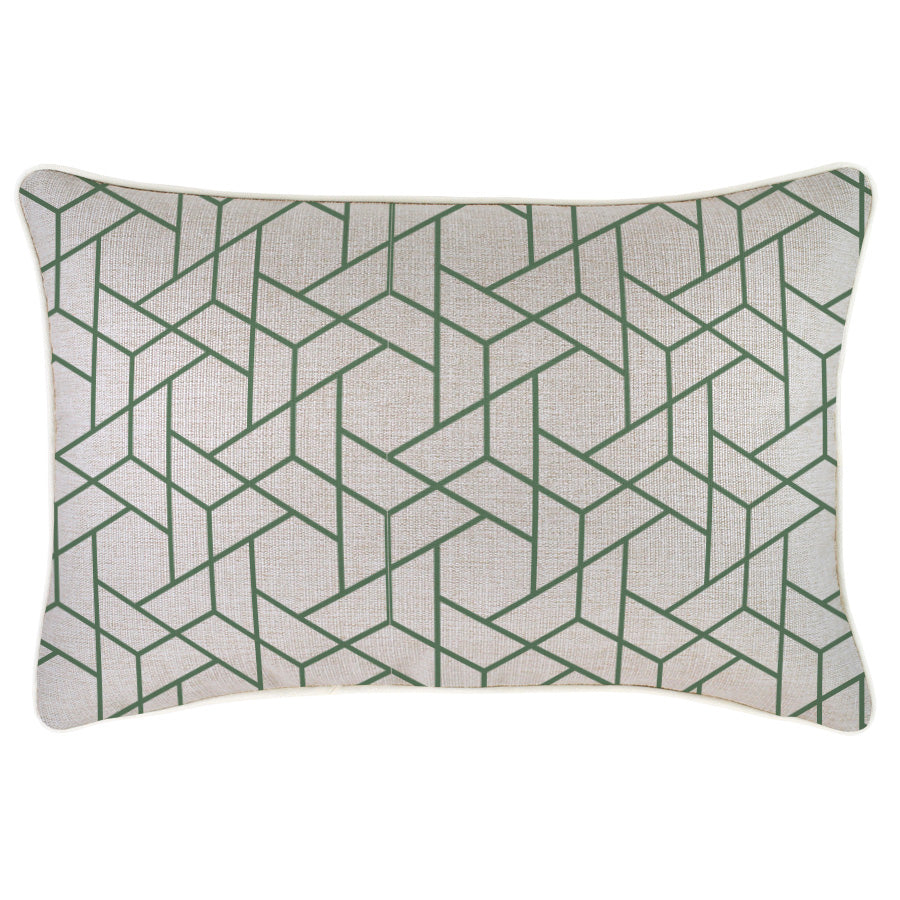 Cushion Cover With Piping Milan Green 35cm x 50cm