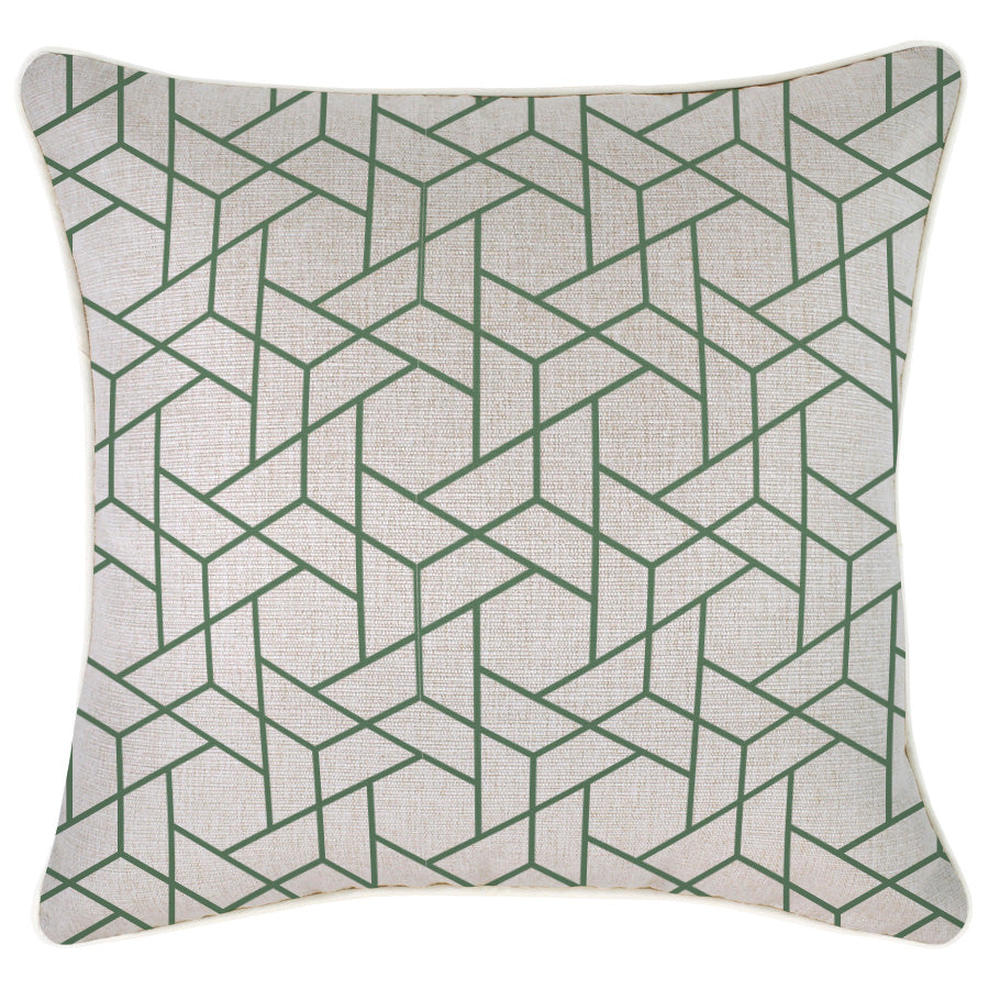 Cushion Cover With Piping Milan Green 45cm x 45cm