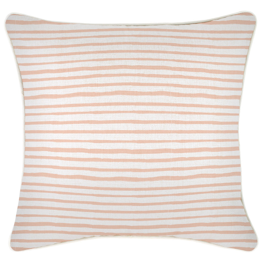 Cushion Cover With Piping Paint Stripes Blush 45cm x 45cm