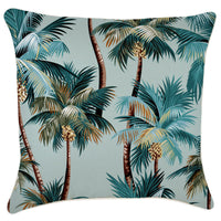Cushion Cover With Piping Palm Trees Seafoam 60cm x 60cm