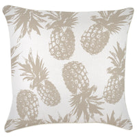 Cushion Cover With Piping Pineapples Beige 60cm x 60cm