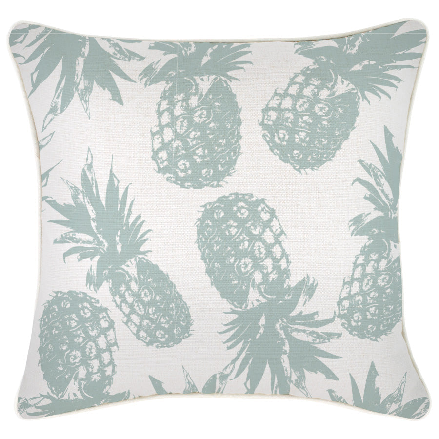 Cushion Cover With Piping Pineapples Seafoam 45cm x 45cm