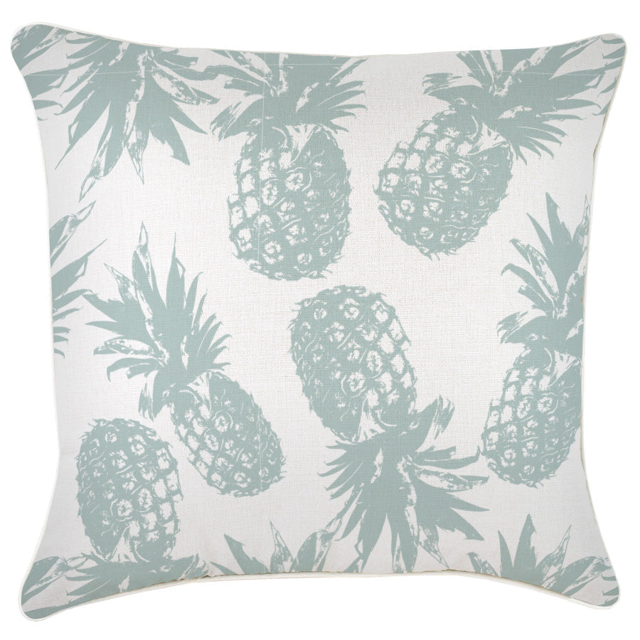 Cushion Cover With Piping Pineapples Seafoam 60cm x 60cm