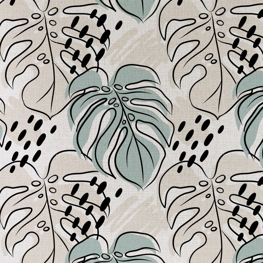 Cushion Cover With Piping Rainforest Seafoam 45cm x 45cm